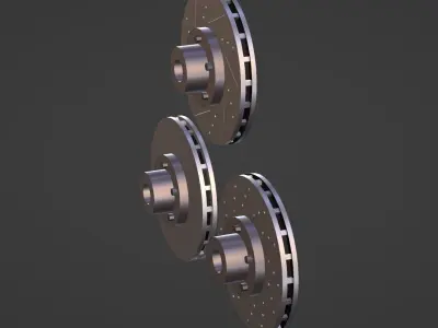 Disk Brakes Pack Low-poly 3D model