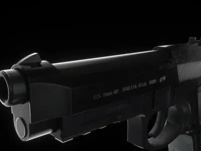 Beretta M 92 FS Free low-poly 3D model