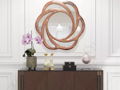 Round decorative mirror 3D model