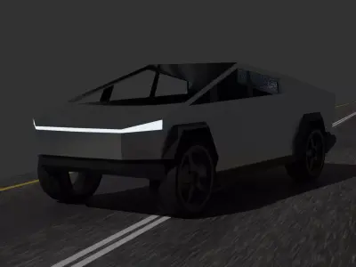 Tesla Cybertruck 3D Model  Low-poly 3D model