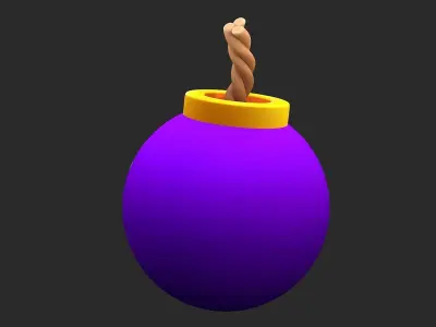 Stylized bomb 3D model