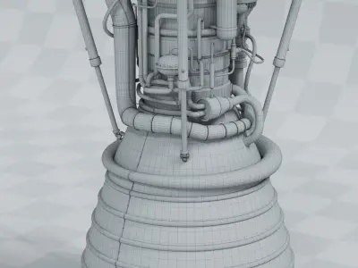 Rocket Engine 3D model purchase