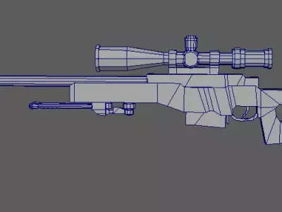 AWP weapon Low-poly 3D model