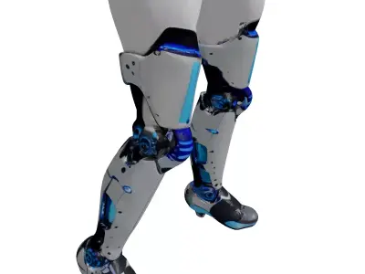 Futuristic Cybernetic Leg Prosthesis 3D model