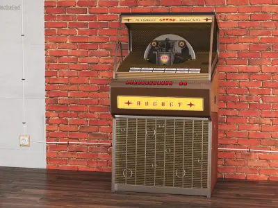 Sound Leisure Vinyl Rocket Jukebox 3D model