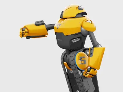 MILITARY BOT C-3000  RIGGED 3D model