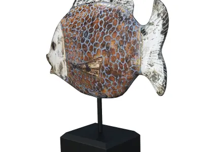 Ceramic Fish Low-poly 3D model