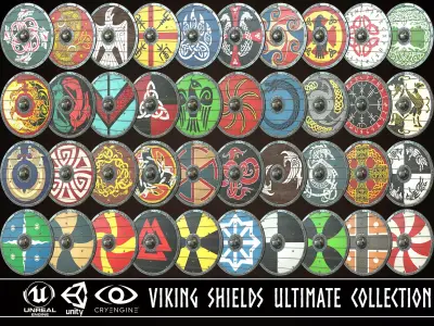 Viking Shield Ultimate Collection 3D Model Pack