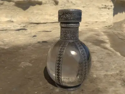 Glass Bottle Free low-poly 3D model buy