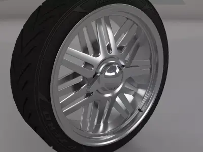 Car tuning wheel 3D model