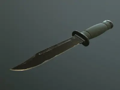 Game Ready Tactical Combat Knife Low-poly 3D model