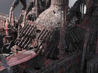Dark World Grand Dragon temple  3D model