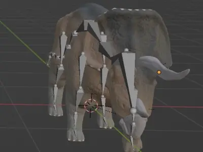 Triceratops Textured and Rigged Free low-poly 3D model