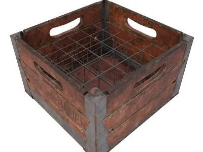 Wooden crate container 3d model 3D model