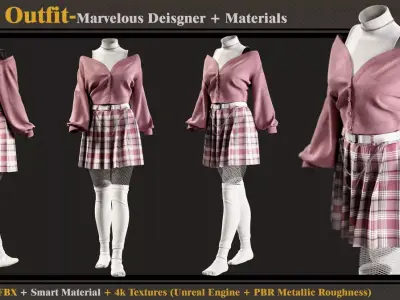 Girl s Outfit 43 Free 3D model