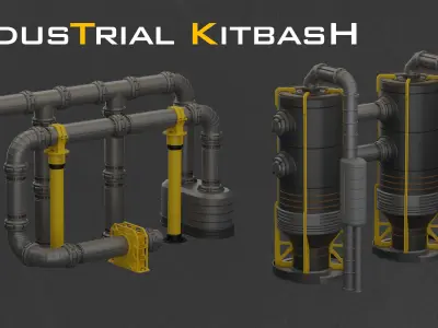 Industrial Kitbash-V4 3D model