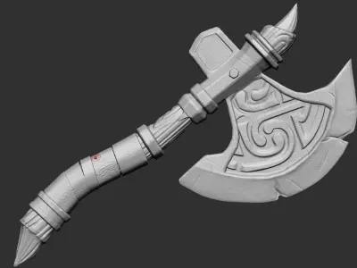 Stylized Axe 3D model purchase
