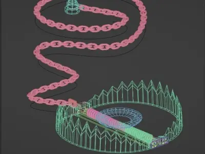 Bear Trap 3D model Low-poly 3D model