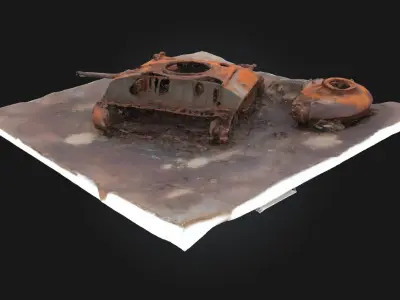 Rusted Remnants  Forgotten Fragments of Industry 3D model
