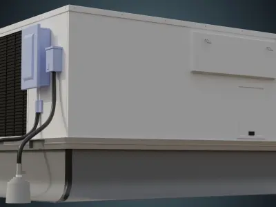 Rooftop AC Unit 6 Basic 3D model