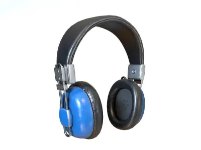 Retro Headphones 3D model
