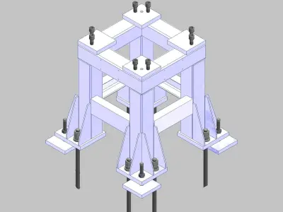 26364-Base for robot KAWASAKI BX100L-Hight 700 3D model