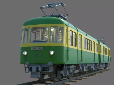Enoshima Electric Railway Type 500 Train textured 4k resolution 3D model