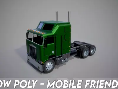 American Truck 11 and upgrades - Mobile Asset Low-poly 3D model Low-poly 3D model