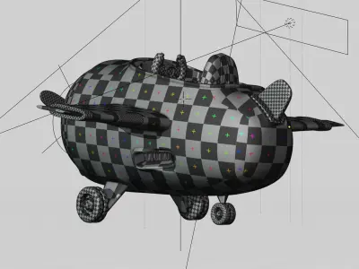 Stylize Cartoon Airplane  3D model