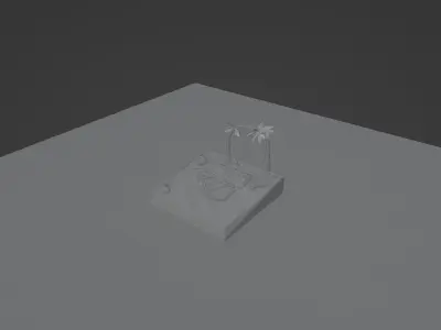 Boat on the beach 3D model