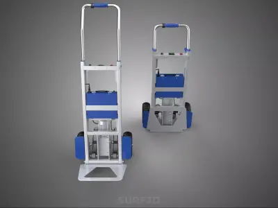 POWERED ELECTRIC MOTOR HAND TRUCK DOLLY HANDTRUCK STAIR CLIMBING 3D model