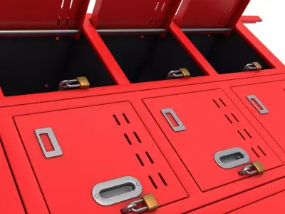 School Gym Locker  3D model
