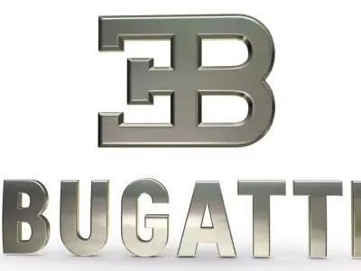 bugatti logo 3D model