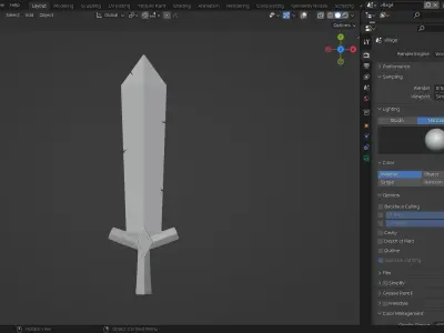 clash of clans  sword Free low-poly 3D model