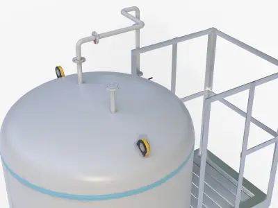 Chemical storage cylinder 3D model