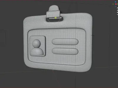 3d ID card icon 3D model