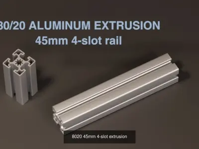 8020 Metric Aluminum Extrusions 3D Model Pack