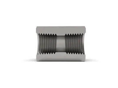 Hex NPT pipe coupling collection 3D model