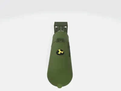Nuclear bomb Low-poly 3D model