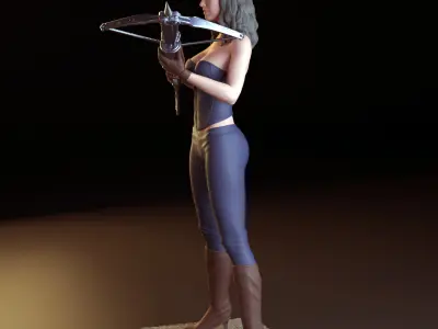 Van Helsing Girl 3D print model