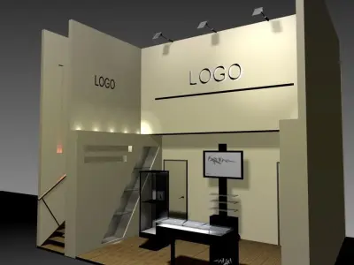 Industrial Expo Stand 3D model