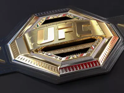 UFC Legacy Championship Belt on Floor 3D model purchase
