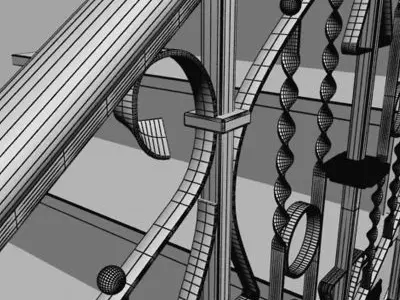 Antique Stairs 3D model