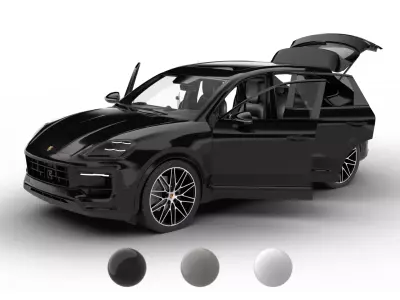 Porsche Cayenne S E-Hybrid Black Edition 2025 3d model 3D model