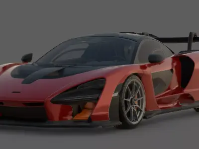 2019 McLaren Senna 3D Model  Ultimate Track Weapon 3D model