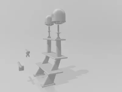 AHTS ship mast 3D print model
