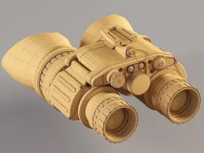 GSCI Tactical Dual Tube Night Vision Goggles Low-poly 3D model