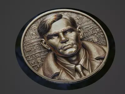 Alan Turing Medallion 3D print model buy