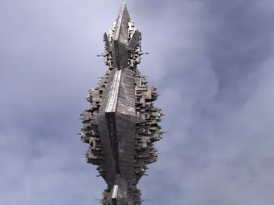 RA City Floating tower 2  3D model