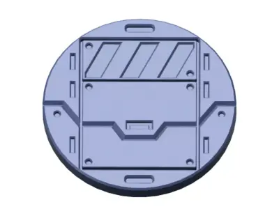Sci-Fi Grated Floor Base Toppers 32mm Round Bases 3D print model purchase